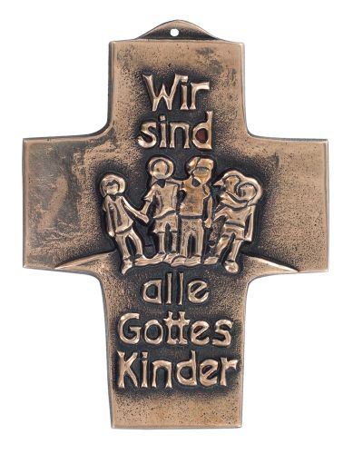 Bronzekreuz Wir sind alle Gottes Kinder