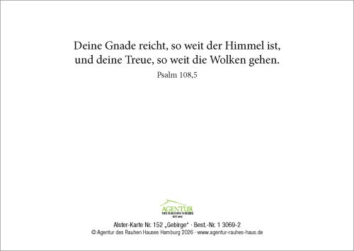 Alster-Karte Nr. 152: Gebirge mit Texteindruck