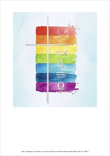 Patenb�chlein (10 St.) Motiv: Regenbogen