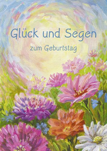Faltkarte Gl�ck und Segen zum Geburtstag (10 St.)