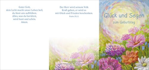 Faltkarte Gl�ck und Segen zum Geburtstag (10 St.)
