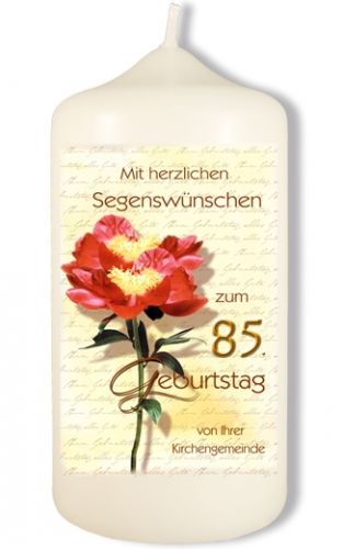 Geburtstagskerze 13 x 6, zum 85. Geburtstag