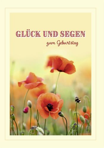 Faltkarte Glck und Segen zum Geburtstag (10 St.)