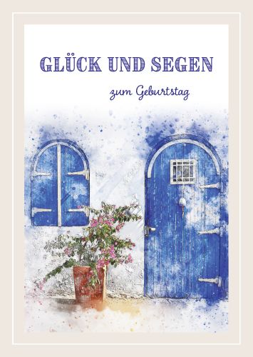 Faltkarte Glck und Segen zum Geburtstag (10 St.)