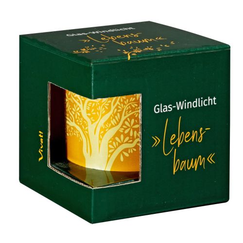 Glaswindlicht Lebensbaum in Geschenkbox