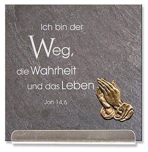 Schiefertafel „Ich bin der Weg…“