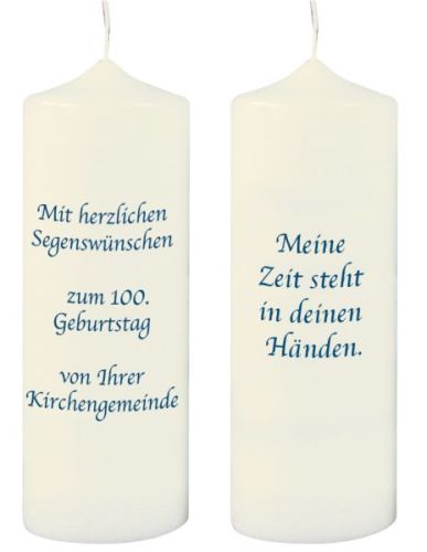 Kerze zum 100. Geburtstag, 100 Jahre