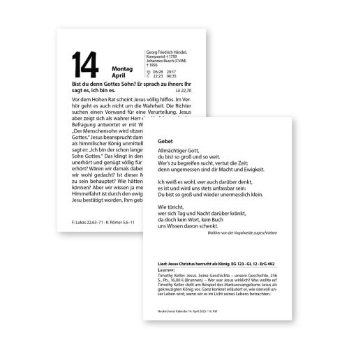 Neukirchener Kalender 2026 - Abreikalender mit Rckwand