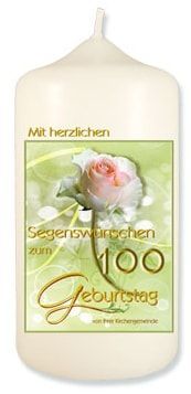 Kerze - 100. Geburtstag 120/60