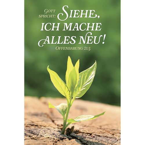 Poster DIN A 4 mit Foto-Jahreslosungs-Motiv, Gott spricht: Siehe, ich mache alles neu!