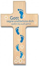 Holzkreuz Gott segne dich..., Fußspuren