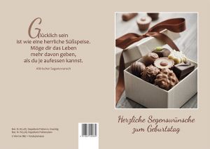 Doppelkarte plano - Herzliche Segenswünsche zum Geburtstag