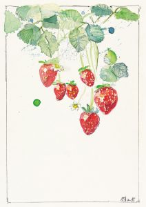 Erdbeeren, Faltkarte