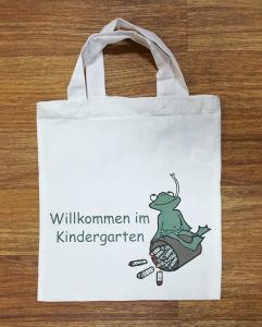 Kinder Baumwolltasche - Willkommen im Kindergarten