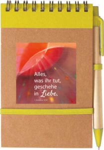 Notizbuch Pocket aus recyceltem Karton - JL 2024, gelb