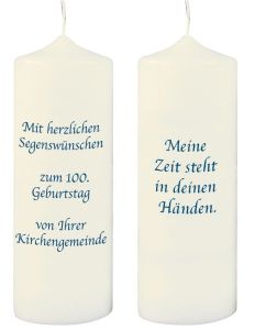 Kerze zum 100. Geburtstag, 100 Jahre