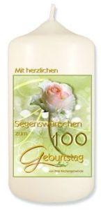 Kerze - 100. Geburtstag 120/60
