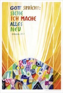 Poster DIN A1 (63 x 92 cm) Jahreslosung 2026: Gott spricht: Siehe, ich mache alles neu!