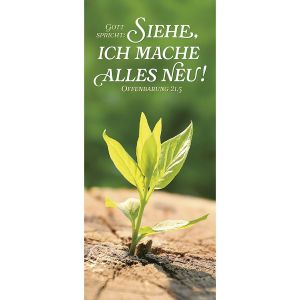 96 x Lesezeichen mit Foto-Jahreslosungs-Motiv, Gott spricht: Siehe, ich mache alles neu!