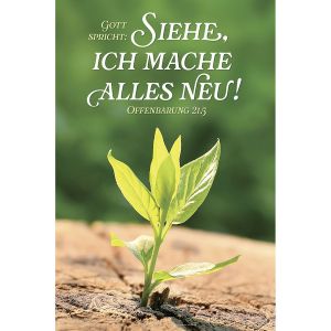 Poster DIN A 4 mit Foto-Jahreslosungs-Motiv, Gott spricht: Siehe, ich mache alles neu!